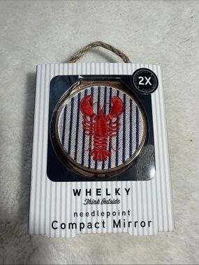 Whelky needlepoint compact mirror